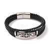 Braided Microfiber Leather Multi-strand Bracelets LS-BJEW-B096-06H-1