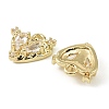 Brass Micro Pave Cubic Zirconia Charms KK-C107-14B-G-2