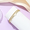 304 Stainless Steel Curb Chain & Singapore Chain Double Layer Chain Bracelets for Women BJEW-JB13669-1