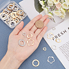 80Pcs 8 Style 304 Stainless Steel Linking Rings STAS-UN0022-50-2