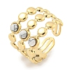 Ion Plating(IP) 304 Stainless Steel Synthetic Turquoise Cuff Rings G-Z056-05G-05-1