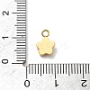 Flower 304 Stainless Steel Rhinestone Charms STAS-L283-29G-4