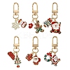 Christmas Alloy Enamel Pendant Decorations HJEW-YW00048-01-2