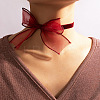 Gauze Bowknot Fabric Choker Necklaces for Women FS-WG3C129-01-1