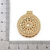 Brass Micro Pave Cubic Zirconia Rotating Pendants KK-P332-02A-G-3