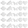 40Pcs 5 Style 201 Stainless Steel Charms STAS-DC0006-79-1