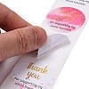 Flat Round Paper Thank You Stickers DIY-C042-06-4