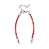 3MM Round Cowhide Leather Bracelet Making  AJEW-JB01540-2