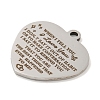 Non-Tarnish Valentine's Day 201 Stainless Steel Pendants STAS-L079-24P-04-2