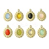 Ion Plating(IP) Real 14K Gold Plated 304 Stainless Steel with Glass Pendant FIND-Z028-30-1