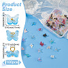 100Pcs Transparent Glass Butterfly Charms FIND-HY0003-79-2