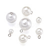 Mega Pet 70Pcs 7 Style Resin & Plastic Imitation Pearl Pendants/Shank Buttons BUTT-MP0001-01-2
