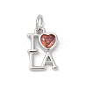 Brass Pave Cubic Zirconia Charms KK-U062-31P-1
