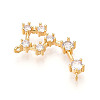 Brass Micro Pave Cubic Zirconia Pendants KK-N261-120K-G-2