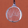 Round Alloy Glass Pendants X-GLAA-Q051-20mm-01P-2