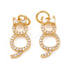 Brass Micro Pave Cubic Zirconia Charms X-ZIRC-G169-01G-1