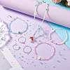 10 Setes 10 Colors Transparent Frosted Glass Round Seed Beads GLAA-PH0003-44B-5