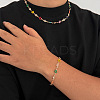 Alloy Enamel & Rhinstone Link Chain Bracelets for Men Women FS-WG01628-02-2