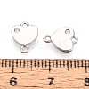 925 Sterling Silver Micro Pave Clear Cubic Zirconia Connector Charms STER-N016-63P-3