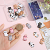 28Pcs 7 Colors Rack Plating Alloy Enamel Pendants FIND-SC0012-10-3