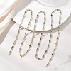 Natural Indian Agate Beaded Round Link Chains AJEW-JB01533-04-1