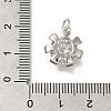 Rack Plating Brass Micro Pave Clear Cubic Zirconia Pendant KK-H485-14P-3