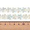 Transparency Electroplate Glass Beads Strands GLAA-T023-38A-08-4