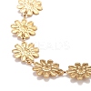 Enamel Daisy Link Chain Necklace NJEW-P220-01G-4