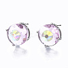 Brass Stud Earrings GLAA-S193-039A-P-1