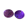 Spray Painted Natural Akoya Shell Connector Charms LS-BSHE-S304-17D-2