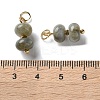 Natural Labradorite Rondelle Beaded Pendants STAS-C120-03G-01-3