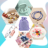Polyester Imitation Burlap Packing Pouches Drawstring Bags ABAG-BBC0001-02B-03-5