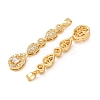 Brass Micro Pave Clear Cubic Zirconia Pendants CU-CBADD64-05G-2