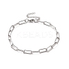 304 Stainless Steel Paperclip Chain Bracelet for Men Women BJEW-E031-03P-01-1