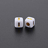 Opaque White Acrylic Beads MACR-Q242-010I-2