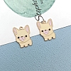 Alloy Enamel Puppy Pendants PW-WG22495-07-1