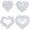 Gorgecraft 4Pcs 4 Styles Heart Carbon Steel Cutting Dies Stencils DIY-GF0007-80-1