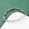 304 Stainless Steel Chain Bracelets for Women Men BJEW-Z143-28P-1