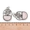 Natural Rose Quartz Bag Pendants G-Q163-06AS-05-3