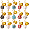 6 Sets Ladybird Alloy Enamel Pendants Decoraiton HJEW-SC0001-48-1