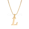 1pc 304 Stainless Steel Letter Pendant Necklaces NJEW-LP0001-38L-G-1