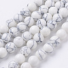 Synthetic Howlite Beads Strands G-E110-8mm-5-1