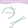 10Pcs 10 Colors Braided Cotton Cord Slider Bracelet Making MAK-UN0001-65-3