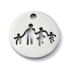 Non-Tarnish 304 Stainless Steel Charms STAS-C097-35P-1