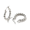 Brass Twist Rope Hoop Earrings for Women EJEW-A070-16P-2