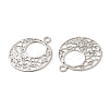 Long-Lasting Plated Brass Filigree Charms KK-K336-22P-2