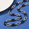 201 Stainless Steel Oval Link Chain Necklaces for Women NJEW-B143-04EBP-2
