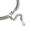 304 Stainless Steel Cuban Link Chain Necklace NJEW-D045-04P-3