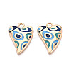 Rack Plating Alloy Enamel Pendants PALLOY-T091-15F-1