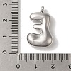 Non-Tarnish 304 Stainless Steel Pendants X-STAS-M017-08P-05-3